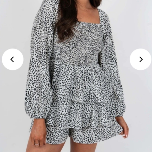 simplee plus Pants - Simplee Plus Step Into Romper Abstract Animal Print 3X